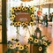 2-Pack Sunflower Garland Decor – 7.5ft Artificial Sunflower Vines with Green Leaves, Silk Hanging Flower Garlands for Wedding, Birthday, Home & Wall Party Decorations